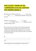 BASIC SECURITY TRAINING BST JIBC COMPREHENSIVE EXAM 2026 QUESTIONS WITH ANSWERS GRADED A&plus;