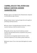 CAMPBELL BIOLOGY FINAL REVIEW 2026 BUNDLED QUESTIONS ANSWERS GUARANTEED PASS