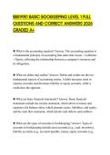 BBK99E1 BASIC BOOKKEEPING LEVEL 1 FULL QUESTIONS AND CORRECT ANSWERS 2026 GRADED A&plus;