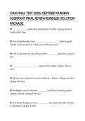 CAN FINAL TEST 2026 CERTIFIED NURSING ASSISTANT FINAL REVIEW BUNDLED SOLUTION PACKAGE