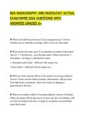 BDA RADIOGRAPHY AND RADIOLOGY ACTUAL EXAM PAPER 2026 QUESTIONS WITH ANSWERS GRADED A&plus;