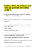 BDA RADIOGRAPHY AND RADIOLOGY STUDY GUIDE 2026 QUESTIONS WITH ANSWERS GRADED A&plus;