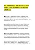 BDA RADIOGRAPHY AND RADIOLOGY TEST PAPER QUESTIONS AND SOLUTIONS 2026 GRADED A&plus;