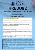 HREDU82 Assignment 1 INCLUSIVE EDUCATION &lpar;ANSWERS&rpar; 2026 - DISTINCTION GUARANTEED&period;