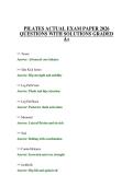PILATES ACTUAL EXAM PAPER 2026 QUESTIONS WITH SOLUTIONS GRADED A&plus;