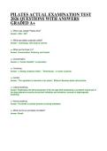 PILATES ACTUAL EXAMINATION TEST 2026 QUESTIONS WITH ANSWERS GRADED A&plus;