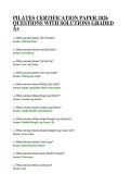 PILATES CERTIFICATION PAPER 2026 QUESTIONS WITH SOLUTIONS GRADED A&plus;