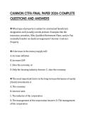 CANNON CTFA FINAL PAPER 2026 COMPLETE QUESTIONS AND ANSWERS