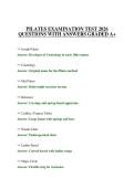 PILATES EXAMINATION TEST 2026 QUESTIONS WITH ANSWERS GRADED A&plus;