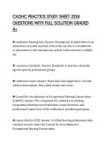 CAOHC PRACTICE STUDY SHEET 2026 QUESTIONS WITH FULL SOLUTION GRADED A&plus;