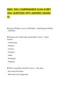 BSNC 1000 COMPREHENSIVE EXAM SCRIPT 2026 QUESTIONS WITH ANSWERS GRADED A&plus;