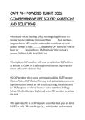 CAPR 70-1 POWERED FLIGHT 2026 COMPREHENSIVE SET SOLVED QUESTIONS AND SOLUTIONS