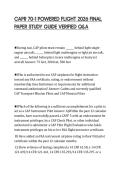 CAPR 70-1 POWERED FLIGHT 2026 FINAL PAPER STUDY GUIDE VERIFIED Q&A