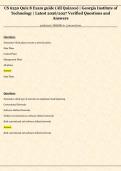 CS 6250 Quiz 8 Exam guide &lpar;All Quizzes&rpar; &vert; Georgia Institute of  Technology &vert; Latest 2026&sol;2027 Verified Questions and  Answers 