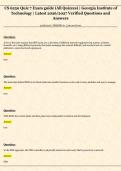 CS 6250 Quiz 7 Exam guide &lpar;All Quizzes&rpar; &vert; Georgia Institute of  Technology &vert; Latest 2026&sol;2027 Verified Questions and  Answers 