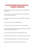 D278 EXAM PREP QUESTIONS WITH CORRECT ANSWERS