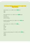 CCC3 Exam 1 Questions and Answers &vert; A&plus; Graded &vert; With  Expert Solutions