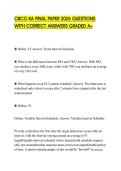 CBCC-KA FINAL PAPER 2026 QUESTIONS WITH CORRECT ANSWERS GRADED A&plus;
