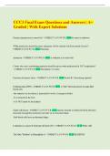 Package deal&colon;&colon;&colon;  CCC3 Exam Questions And Answers Latest Updated 2026 &lpar;Graded A&plus;&rpar;