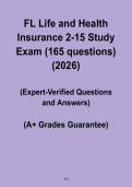 Florida 2-15 Life and Health Insurance Practice Exam PDF &ndash; 165 Questions Study Guide