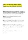 CBCC-KA PRACTICE EXAM PAPER 2026 QUESTIONS WITH ANSWERS GRADED A&plus;