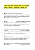 CBP EXAM PREP 2026 ACTUAL QUESTIONS WITH CORRECT ANSWERS GRADED A&plus;