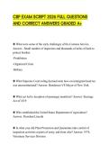 CBP EXAM SCRIPT 2026 FULL QUESTIONS AND CORRECT ANSWERS GRADED A&plus;