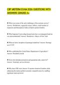 CBP MIDTERM EXAM 2026 QUESTIONS WITH ANSWERS GRADED A&plus;