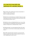 CCC PRACTICE EXAM PAPER 2026 QUESTIONS WITH ANSWERS GRADED A&plus;
