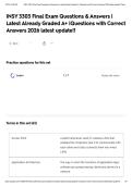 INSY 3303 Final Exam Questions & Answers &vert; Latest Already Graded A&plus; &vert;Questions with Correct Answers 2026 latest update&excl;&excl;