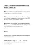 CARN COMPREHENSIVE ASSESSMENT 2026 TESTED QUESTIONS