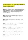 CCDS PRACTICE TEST 2026 QUESTIONS WITH SOLUTIONS GRADED A&plus;