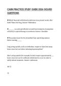 CARN PRACTICE STUDY GUIDE 2026 SOLVED QUESTIONS