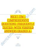 Nicet itm 1 Comprehensive Questions &lpar;Frequently Tested&rpar; with Verified Answers Graded A&plus;
