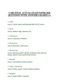 CARS FINAL ACTUAL EXAM PAPER 2026 QUESTIONS WITH ANSWERS GRADED A&plus;