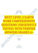 Nicet Level 2 Earth Work Comprehensive Questions &lpar;Frequently Tested&rpar; with Verified Answers Graded A&plus;