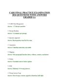 CARS FINAL PRACTICE EXAMINATION 2026 QUESTIONS WITH ANSWERS GRADED A&plus;