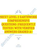 Nicet level 2 Earthwork Comprehensive Questions &lpar;Frequently Tested&rpar; with Verified Answers Graded A&plus;