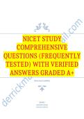 NICET Study Comprehensive Questions &lpar;Frequently Tested&rpar; with Verified Answers Graded A&plus;