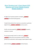 Nccer Plumbing Level 1 Exam Newest 2026  Questions and Correct Detailed Answers  Already Graded A&plus; 