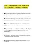 CCHI COMPREHENSIVE EXAM SCRIPT 2026 QUESTIONS WITH ANSWERS GRADED A&plus;