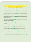 Financial Crime Investigation Exam Questions and Answers  &vert; A&plus; Graded &vert; With Expert Solutions 