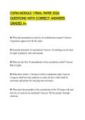 CDFM MODULE 1 FINAL PAPER 2026 QUESTIONS WITH CORRECT ANSWERS GRADED A&plus;