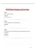 FMF GCE Written Test Questions and Correct Answers&period;