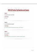 FMF GCE Practice Test Questions and Answers