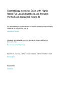 Cosmetology Instructor Exam with Highly  Rated Full Length Questions and Answers  Verified and Accredited &lpar;Score A&rpar; 