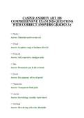 CASPER ANDREW ART 188 COMPREHENSIVE EXAM 2026 QUESTIONS WITH CORRECT ANSWERS GRADED A&plus;