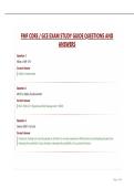 FMF CORE-GCE EXAM STUDY GUIDE QUESTIONS AND ANSWERS