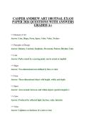 CASPER ANDREW ART 188 FINAL EXAM PAPER 2026 QUESTIONS WITH ANSWERS GRADED A&plus;