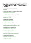 CASPER ANDREW ART 188 FINAL STUDY GUIDE 2026 QUESTIONS WITH ANSWERS GRADED A&plus;